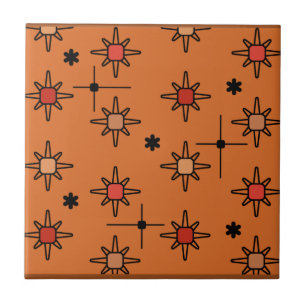 Carreau Starbursts Ciel Atomique Brûlé Orange