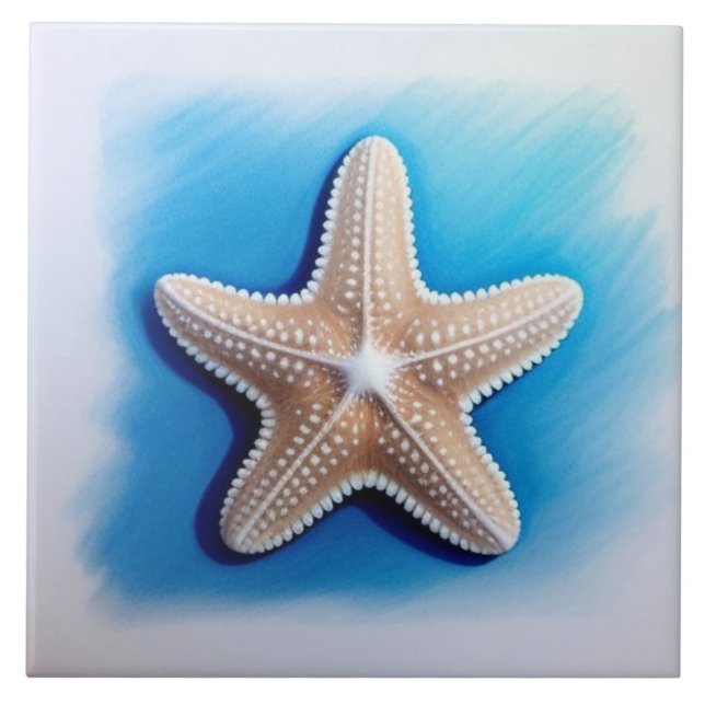 Carreau Starfish Crayon Drawing (Devant)