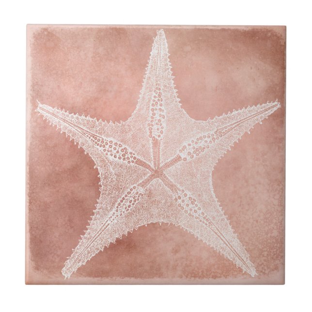 Carreau Starfish - Sea Star dans Coral Peach (Devant)