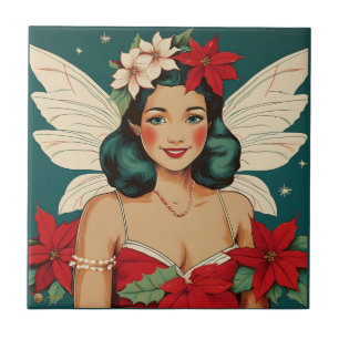 Carreau Starlette Pin-Up Rétro Tropical Noël des Années 50
