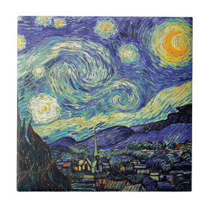 Carreau Starry Night Van Gogh Peinture post-impressionnist