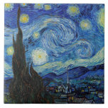 Carreau Starry Night, Vincent van Gogh<br><div class="desc">Vincent Willem van Gogh (30 mars 1853 - 29 juillet 1890) est un peintre post-impressionniste hollandais qui compte parmi les figures les plus célèbres et les plus influentes de l'histoire de l'art occidental. En un peu plus d'une décennie, il crée environ 2 100 oeuvres d'art, dont environ 860 peintures à...</div>