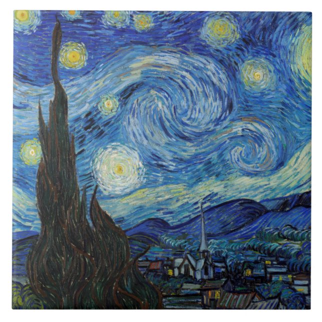 Carreau Starry Night, Vincent van Gogh (Devant)