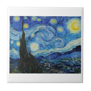 CARREAU "STARRY NIGHT" VINCENT VAN GOGH ART CARRELAGE CÉRA