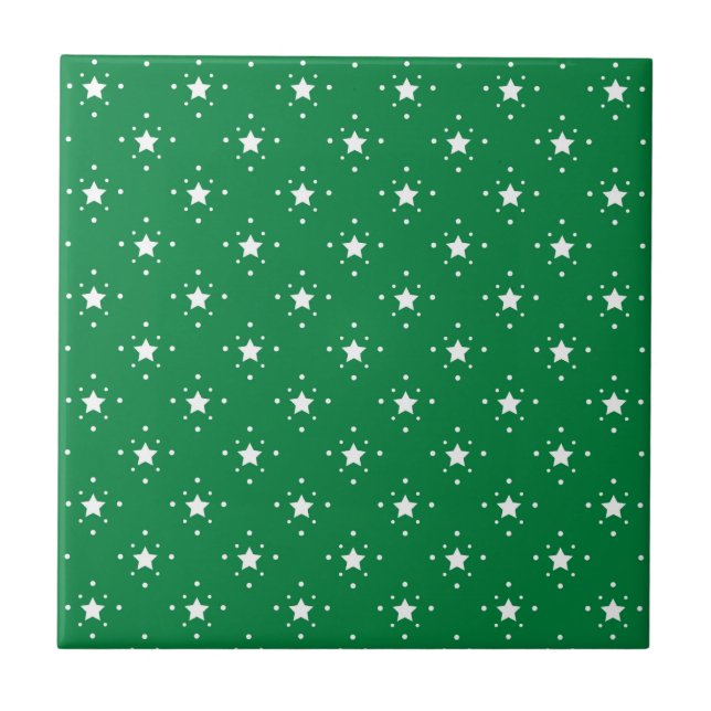 Carreau Stars Green Christmas Background (Devant)