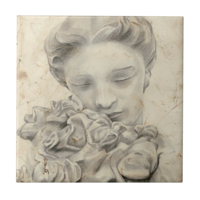 Carreau Statue dans le Jardin I (Devant)