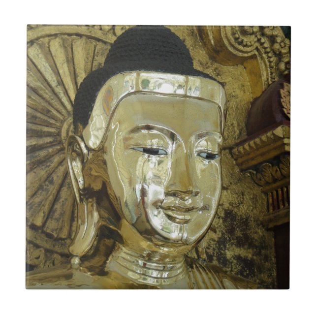 Carreau Statue de Bouddha doré Amour Inspirationnel (Devant)