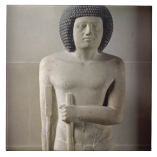 Carreau Statue de Sepa, vieux royaume (chaux peinte)