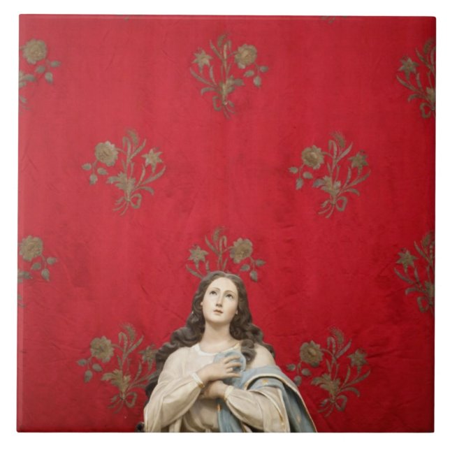 Carreau Statue de Vierge dans une église de Spaccanapoli, (Devant)