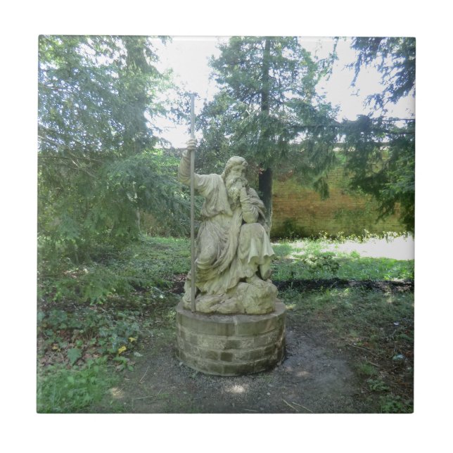 Carreau Statue d'un druide de Gallois chez Erddig Hall (Devant)