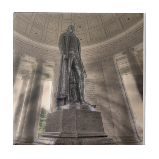 Carreau Statue en bronze du mémorial Thomas Jefferson (Devant)