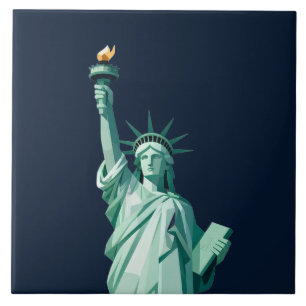 Carreau Statue géométrique de la Liberté Carrelage céramiq