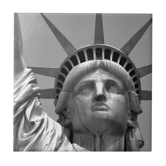 Carreau Statue noire et blanche de Liberty New York (Devant)