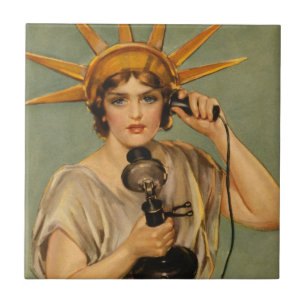 Carreau Statue vintage de la liberté, Guerre patriotique d