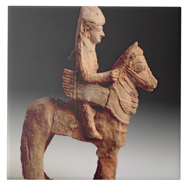 Carreau Statuette d'un cavalier armé, Byblos, 8ème-6ème ce (Devant)
