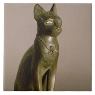 Carreau Statuette d'un chat représentant la déesse Bastet