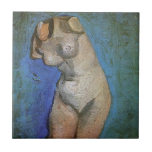 Carreau Statuette en plâtre de torse féminin par Vincent v