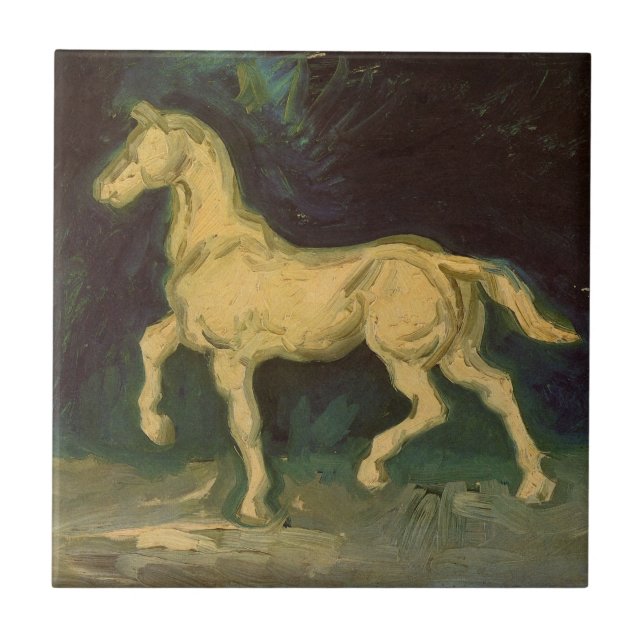 Carreau Statuette en plâtre d'un cheval par Vincent van Go (Devant)