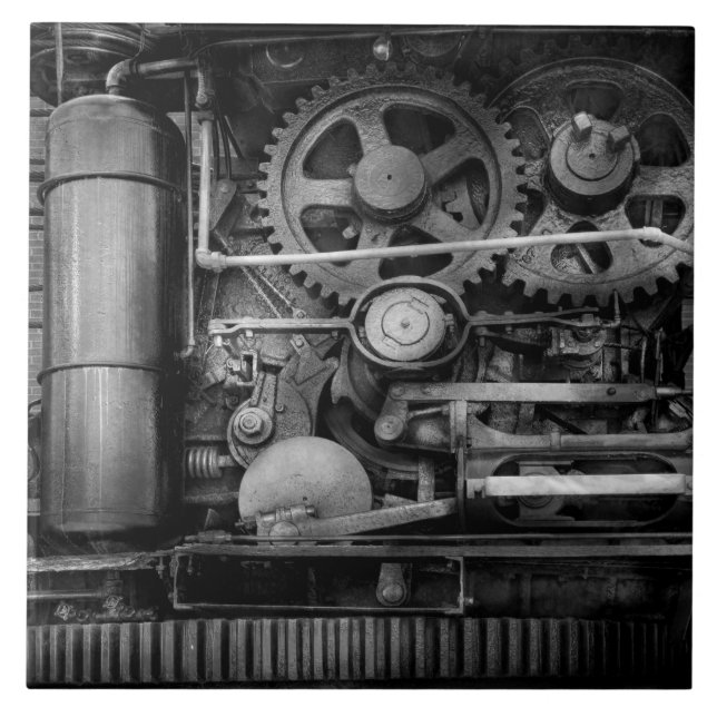 Carreau Steampunk - Acier sériel (Devant)