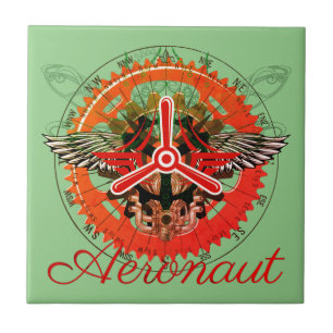 Carreau Steampunk Aeronaut, mécanique céleste