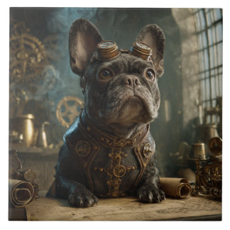 Carreau Steampunk Frenchie (Edition 1) - Ceramic Tile