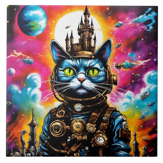 Carreau Steampunk Space Cat II (Devant)
