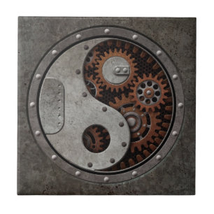Carreau Steampunk Yin Yang