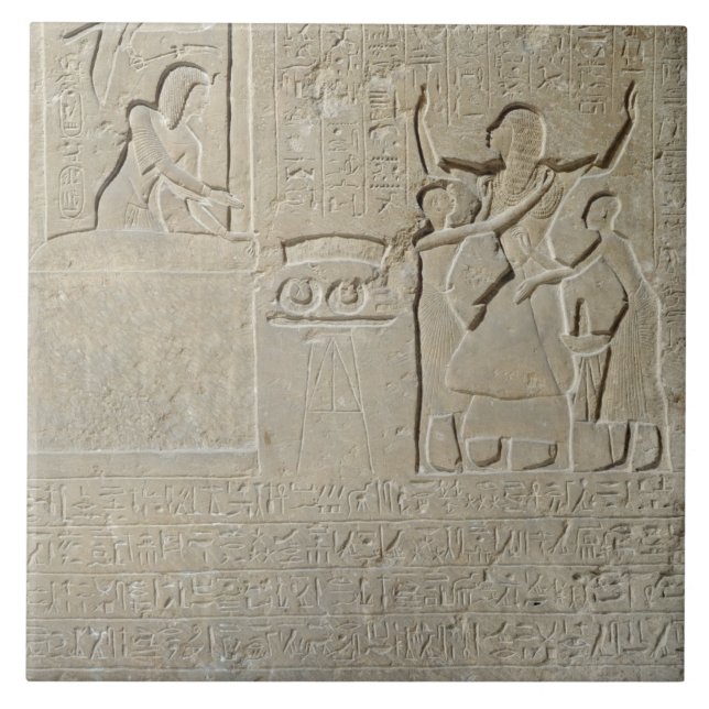 Carreau Stele des colliers, Hormin recevant l'or (Devant)