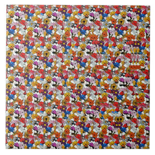 Carreau STÉRÉOGRAMME D'OISEAU VOLANT 4.25x4.25, 6x6 pouces