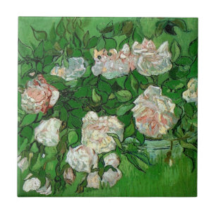 Carreau Still Life : Roses roses roses de Vincent van Gogh