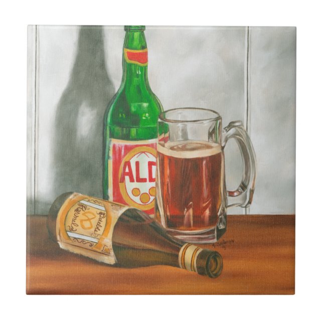 Carreau Still Life with Beer par Jennifer Goldberger (Devant)