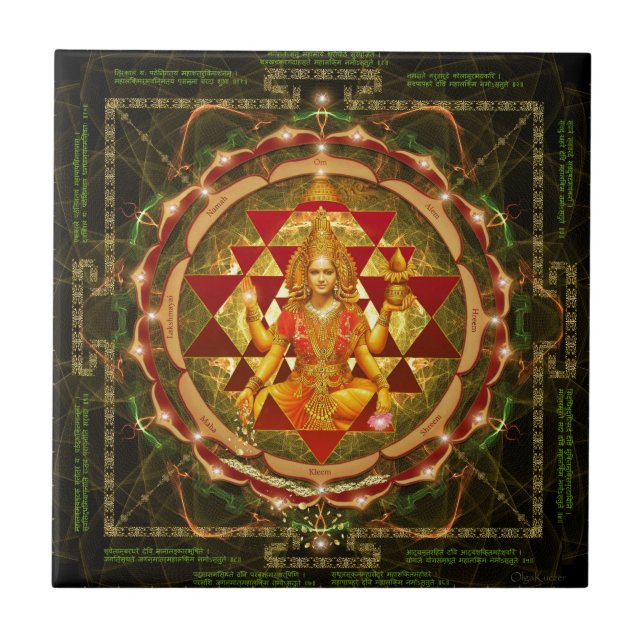 Carreau Stotram sur Devi Lakshmi - Shri Yantra- (Devant)