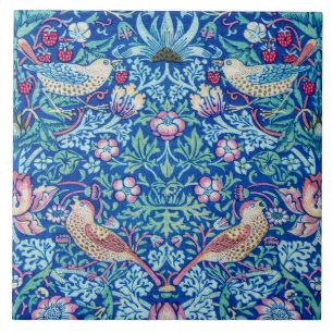 Carreau Strawberry Thief Blue, William Morris