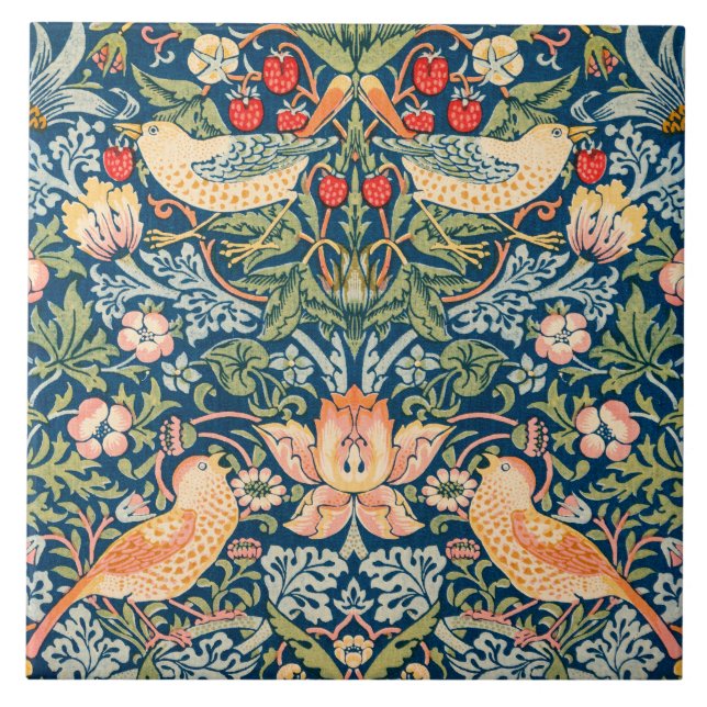 Carreau Strawberry Thief, Famous Painting (Devant)