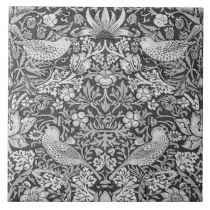 Carreau Strawberry Thief Grey, William Morris