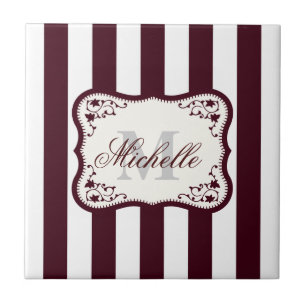 Carreau Stripes et monogrammes
