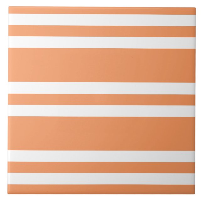 Carreau Stripes orange et blanc (Devant)