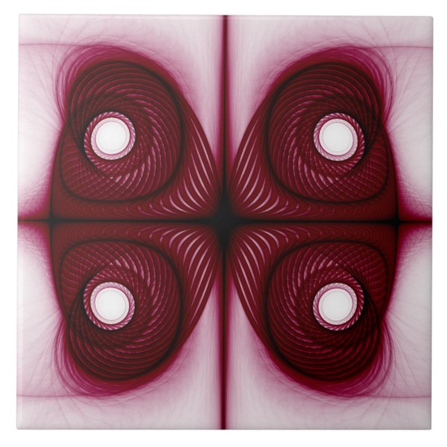 Carreau Structure géométrique rouge moderne (Devant)