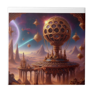 Carreau Structure Sphérique Inhabituelle Sur Une Planète D