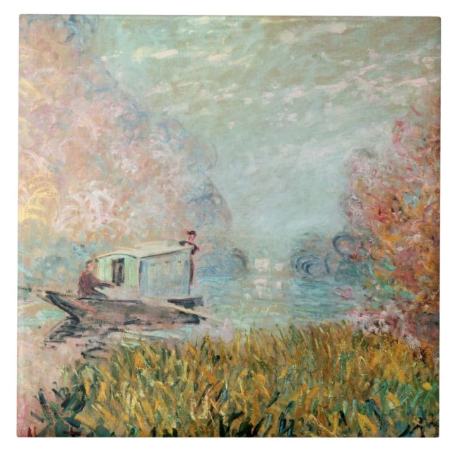 Carreau Studio de bateau de Claude Monet | sur la Seine (Devant)