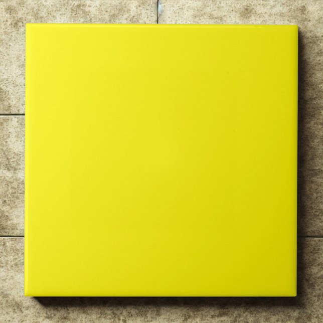 Carreau Style Accent jaune citron vivant (Créateur téléchargé)