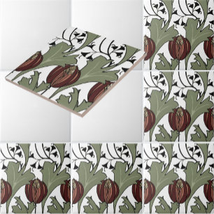 Carreau Style Arts & Crafts Motif Floral Petworth