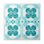 Carreau Style azulejos complexe turquoise<br><div class="desc">Inspirés par le carrelage portugais, ces carreaux de céramique turquoise s'ajoutent à merveille à toute cuisine, salle de bain ou salle à manger. Belle comme des éclaboussures de dos ou des pièces d'accent.</div>