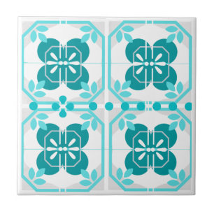 Carreau Style azulejos complexe turquoise