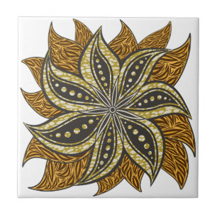 Carreau Style Batik Floral Abstrait africain