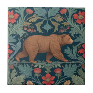 Carreau Style Bear William Morris droit face à la Flore ro