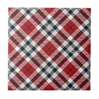 Carreau Style cabine Rouge Noir & Blanc Flannel Tartan Pla