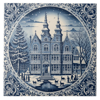 Carreau style delft hiver/Noël 1