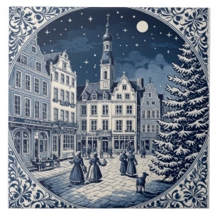 Carreau style Delft hiver/Noël 5