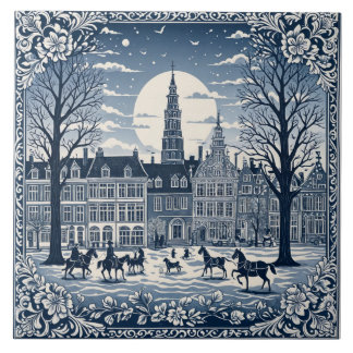 Carreau style Delft hiver/Noël 6